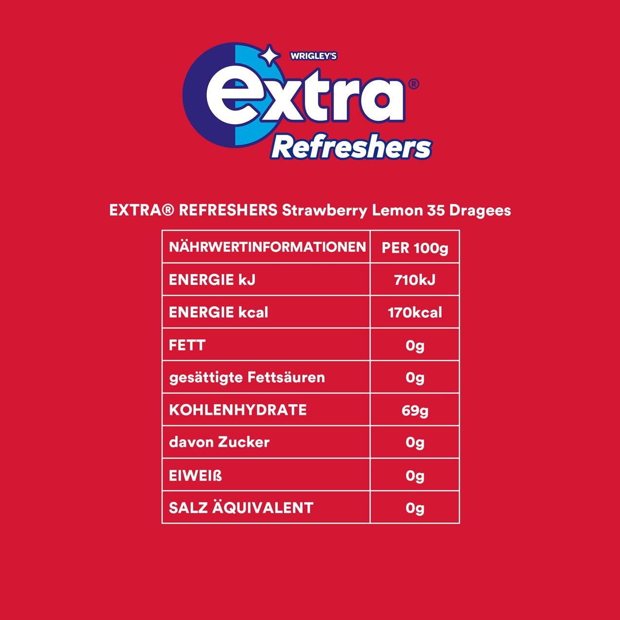 Wrigleys EXTRA REFRESHERS Dose Strawberry Lemon