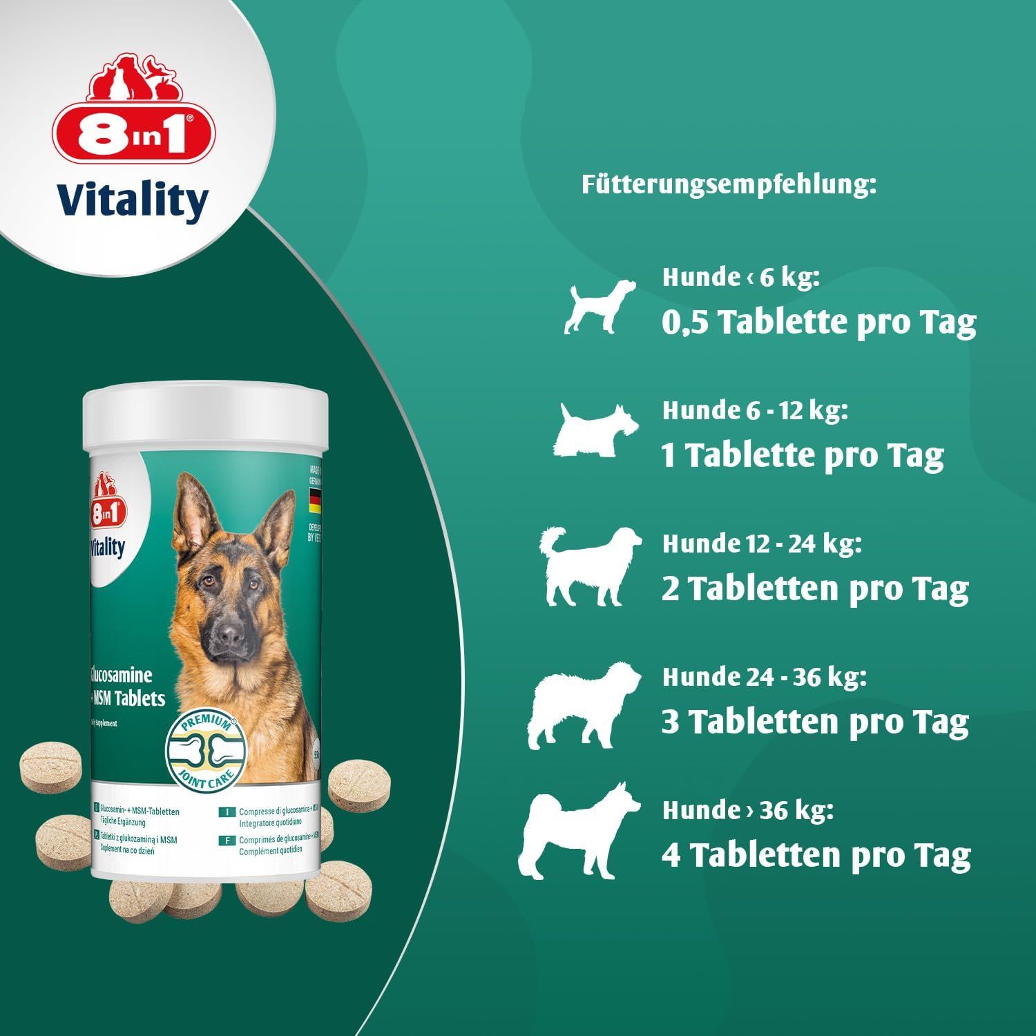 8in1 Glucosamin Tabletten mit MSM