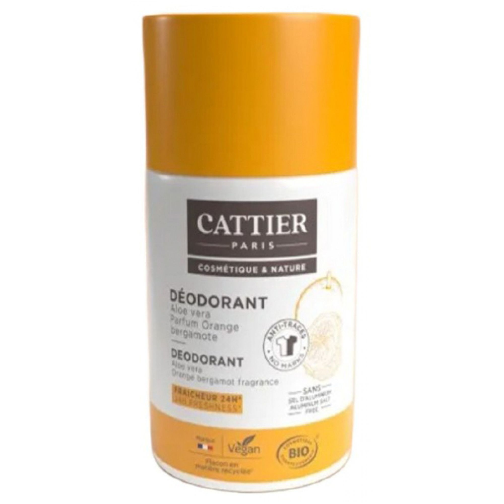 Cattier Roll-On Deodorant Bergamotte Orange Bio 9,5x4,5x4,5 cm