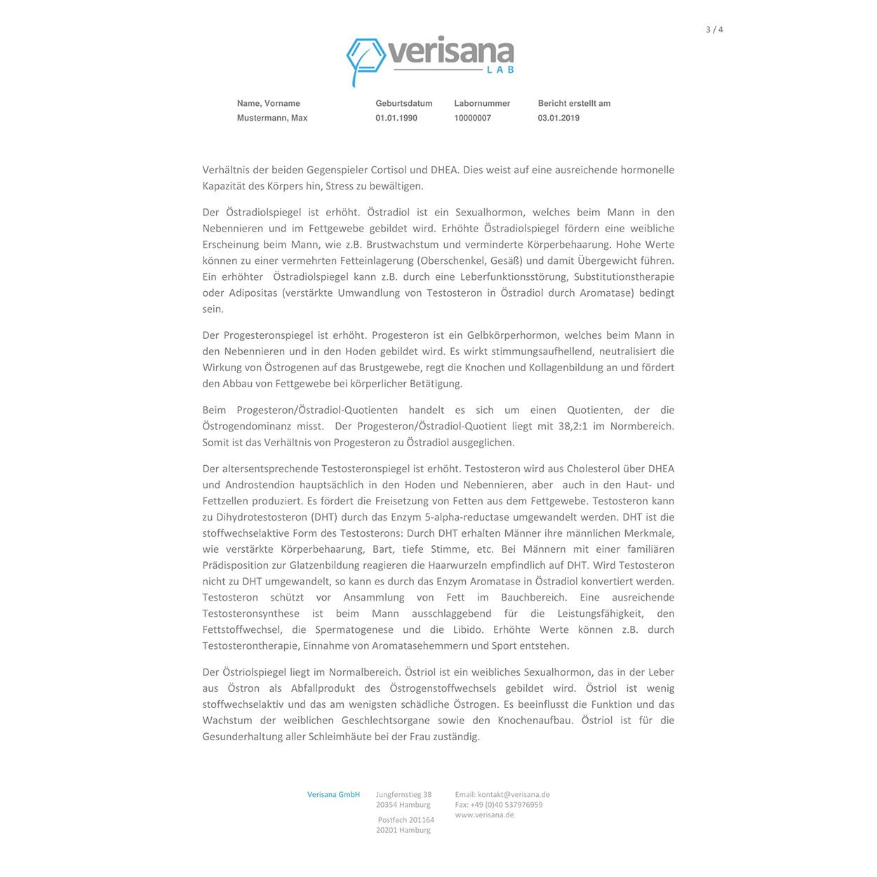 Verisana Gesundheitscheck Hormone & Darm