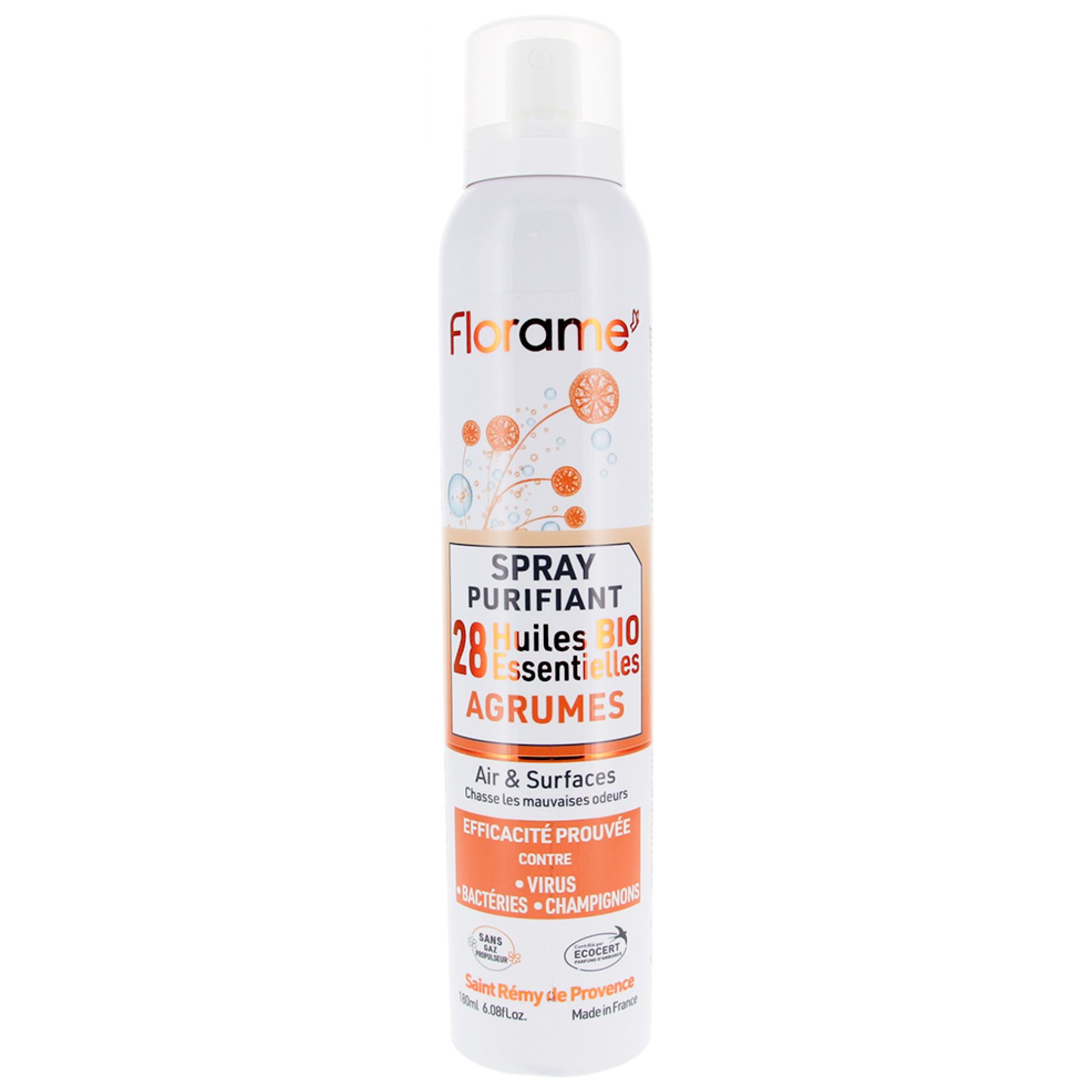 Florame Bio Zitrusfrüchte Reinigungsspray 180 ml 21,35x4,5x4,5 cm
