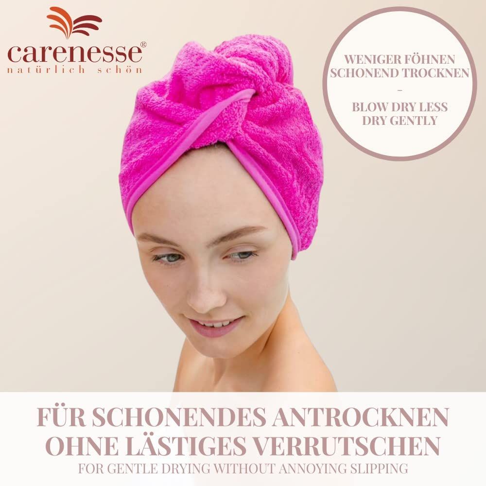 Carenesse Haarturban Kopfhandtuch pink