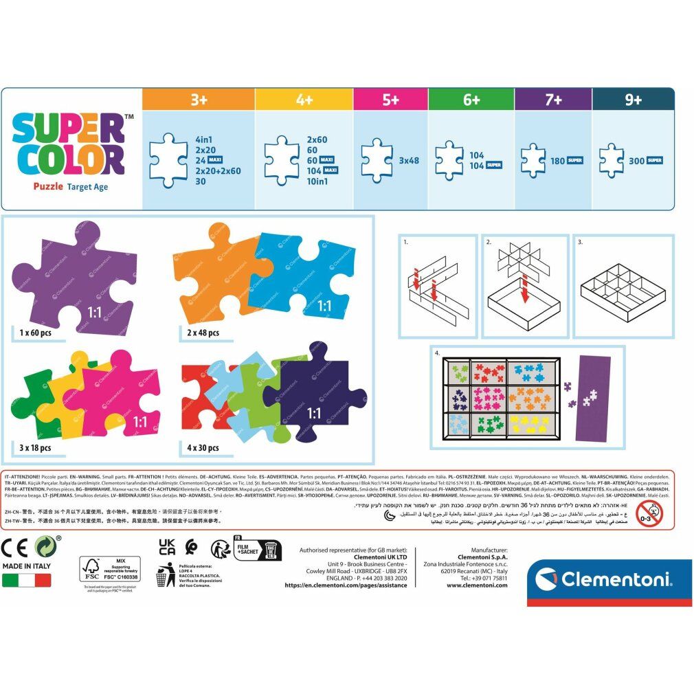 clementoni Puzzle Tierfreunde 10v1