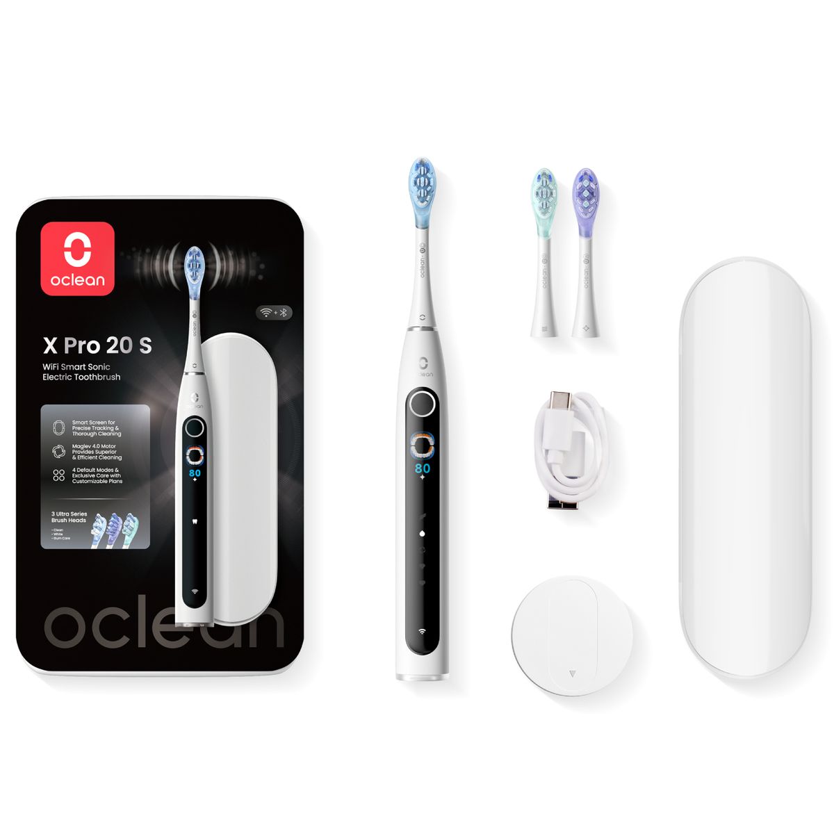 Oclean X Pro 20 S Zahnbürste, Weiß 1 St