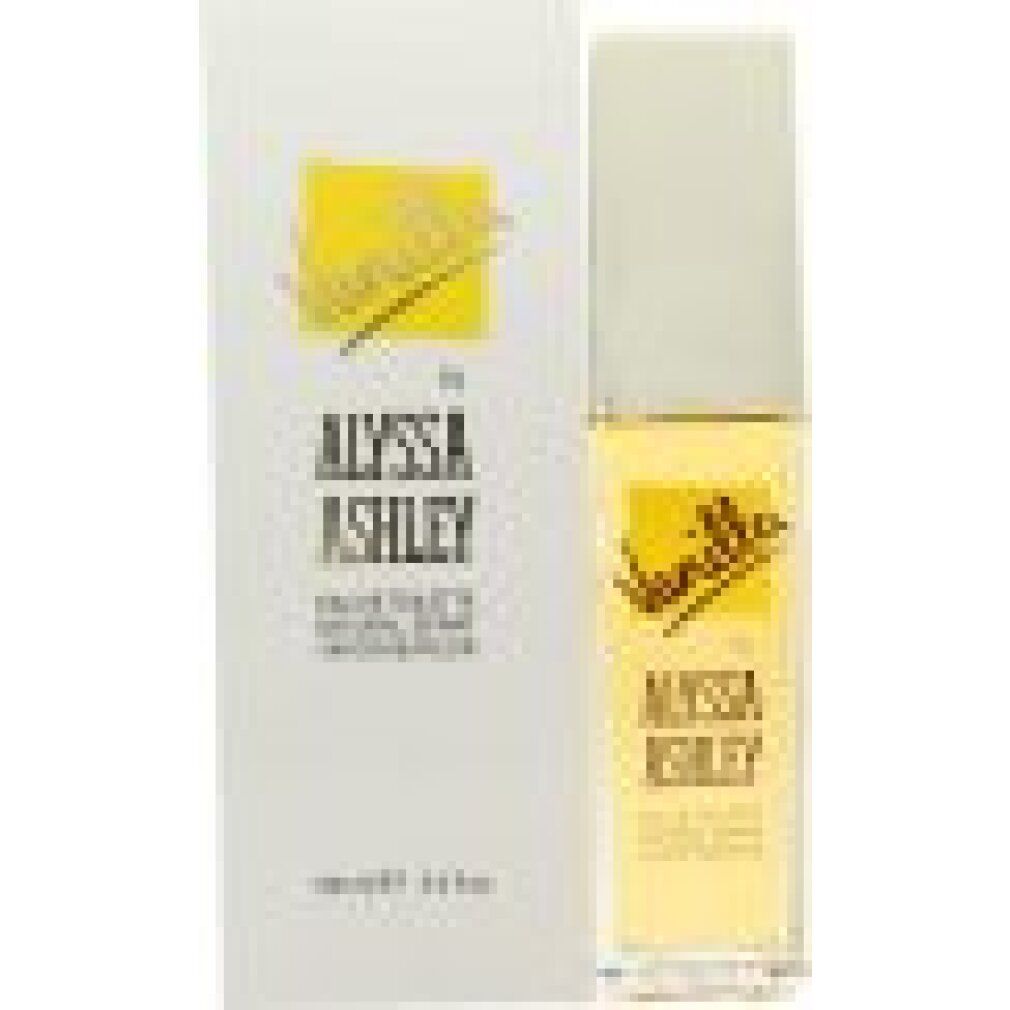 Flakon und Schachtel. Aufschrift: Vanilla by Alyssa Ashley. Eau de Toilette Natural Spray Vaporisateur.