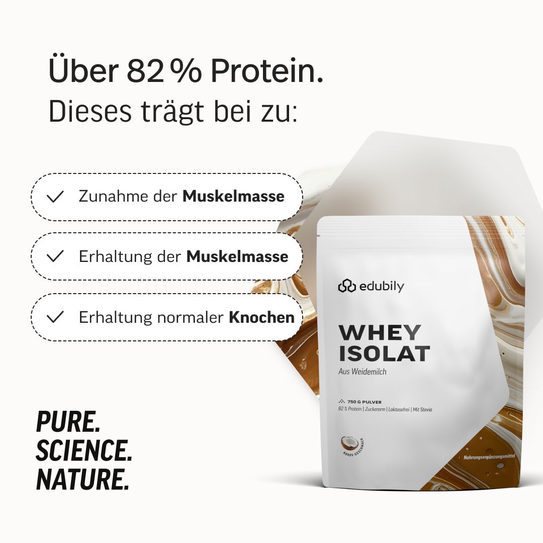 edubily® Whey Protein Isolat aus irischer Weidehaltung Kokos