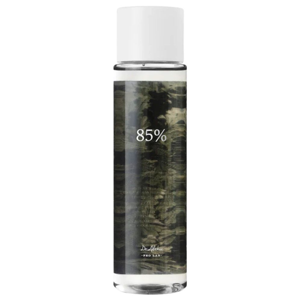 Flüssigkeit mit 85% Konzentration in einer klaren Flasche mit weißem Verschluss.
