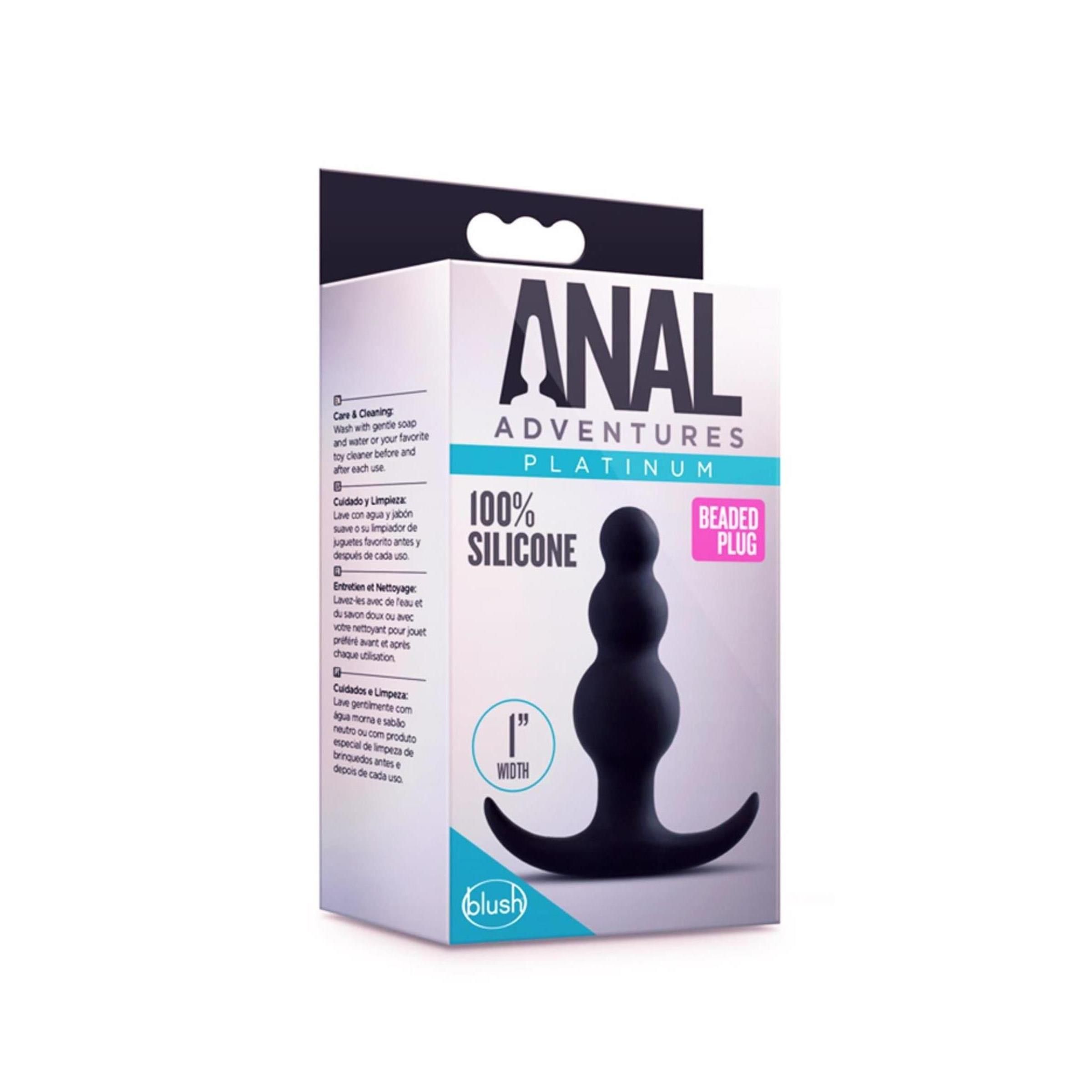 Blush - ANAL ADVENTURES PLATINUM BEADED Plug