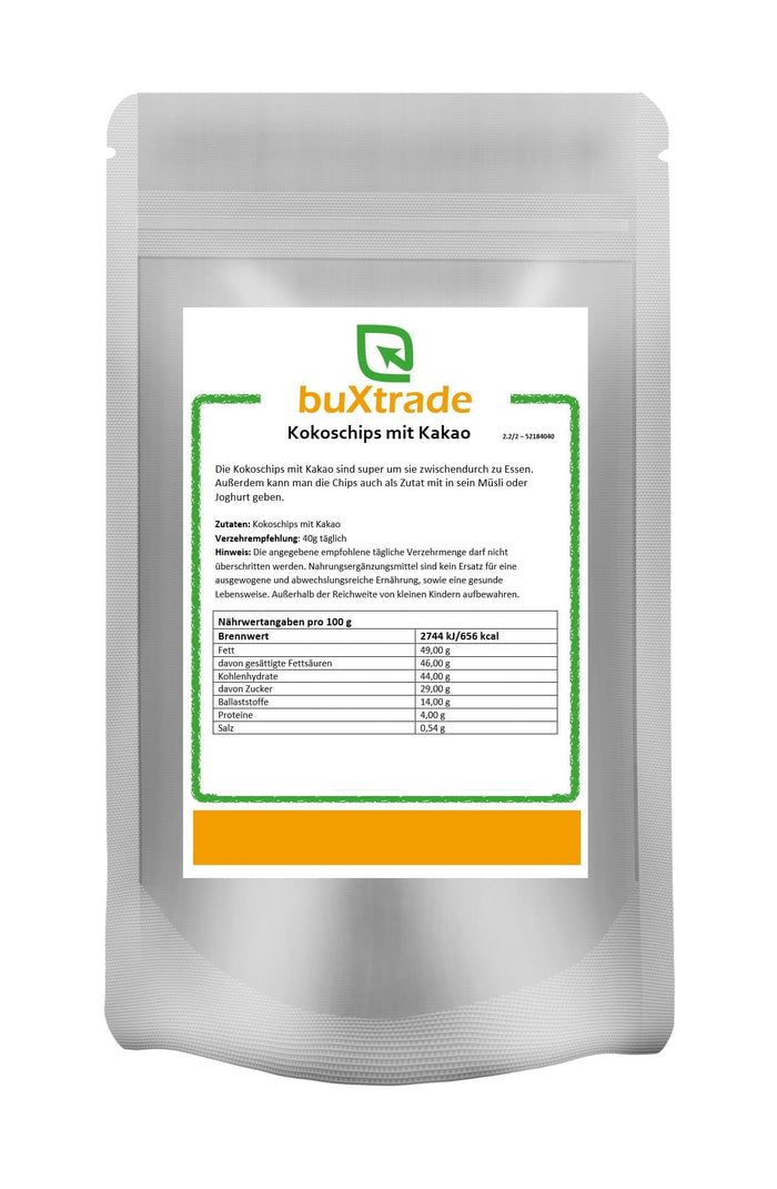 buXtrade Kokoschips mit Kakao