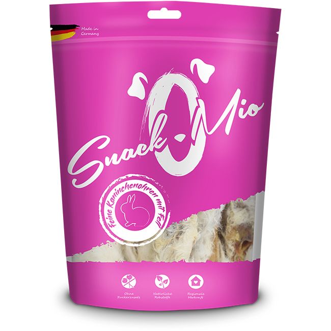 SnackOMio - Feine Kaninchenohren mit Fell