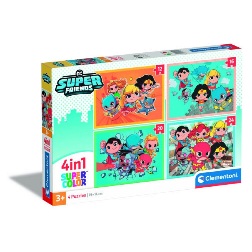 clementoni Puzzle dc Super Friends 4in1 (12+16+20+24 Teile)