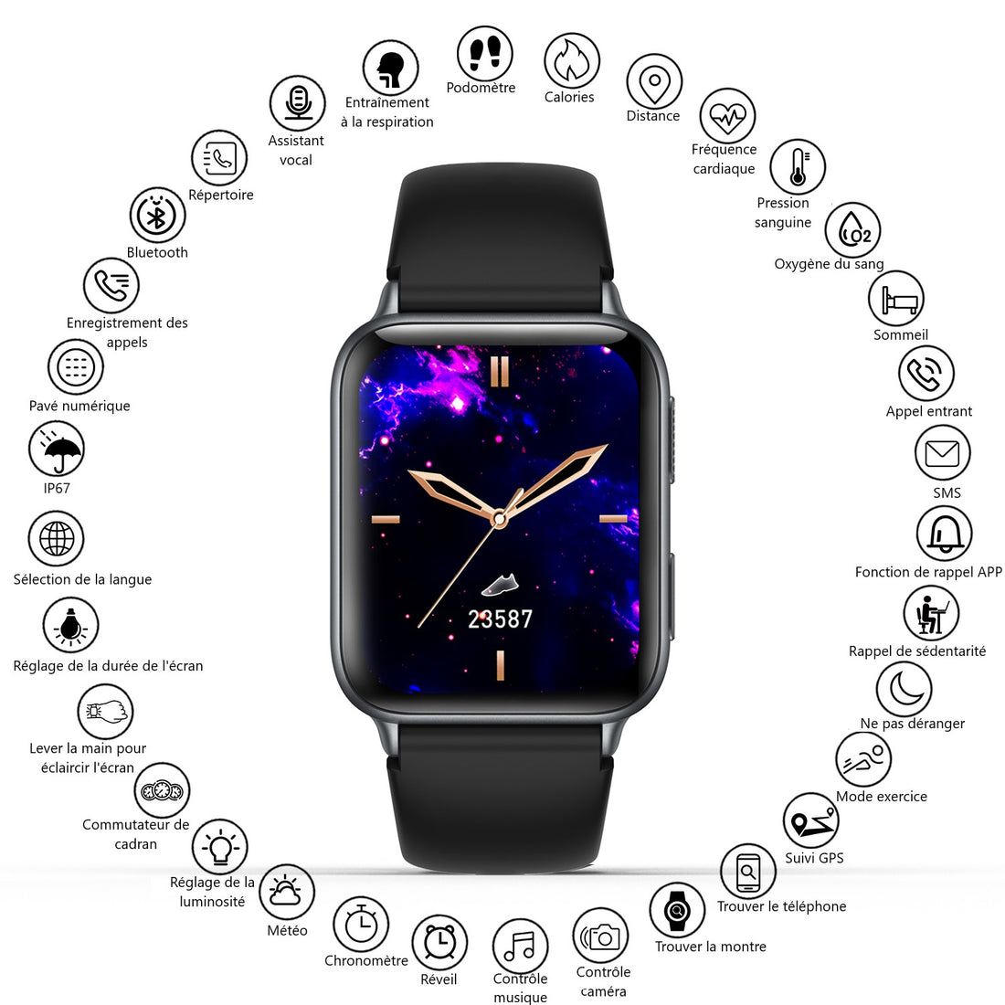 Platyne Multifunktionale Smartwatch