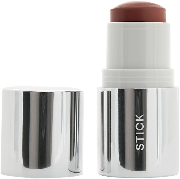 Bronze-Make-up-Stick mit geöffneter, silberfarbener Hülse. Der Stick ist braun. Auf der Hülse steht „STICK“.