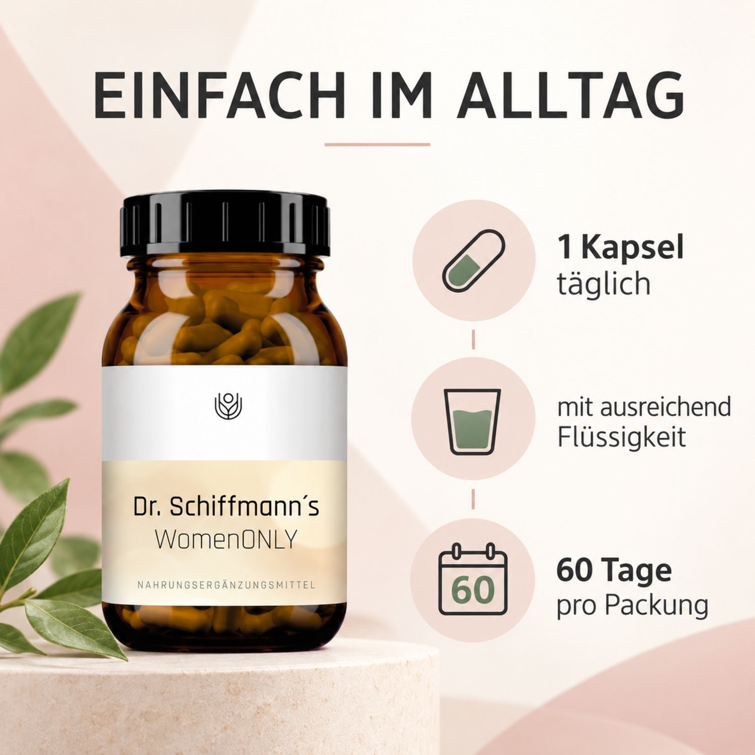 Heilnatura Dr. Schiffmann’s WomenOnly mit 60 mg Soja-Isoflavonen – 60 Kapseln