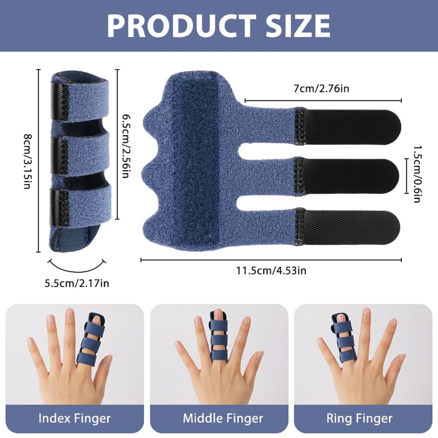 COOL-i Verstellbare Fingerschiene mit Aluminiumstreifen, Universalgröße,2 Stk.