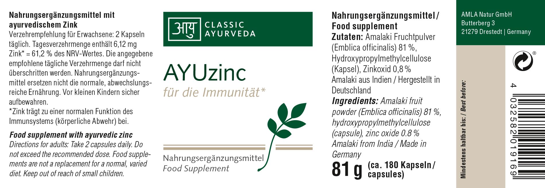 Classic Ayurveda - AYUzinc