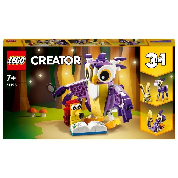LEGO Creator 31125 3in1 Creature della Foresta Fantasy, Set con Animal