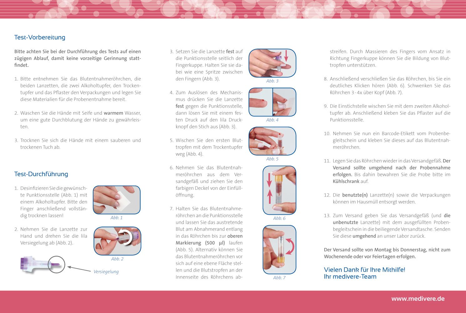 medivere diagnostics Cholesterin Test