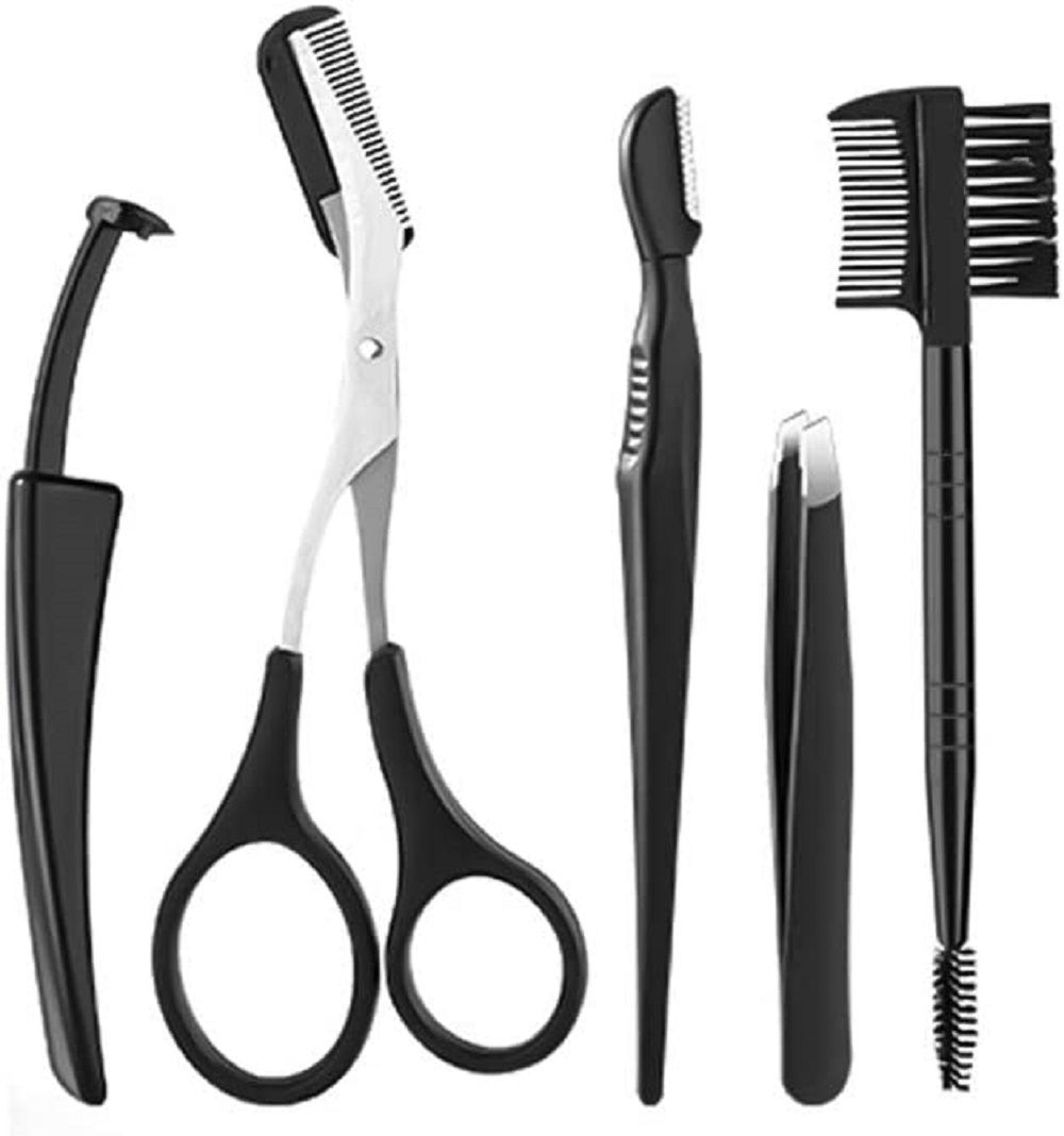 COOL-i Augenbrauenpinzette Set, Edelstahl-Pinzetten für präzise Augenbrauenpflege