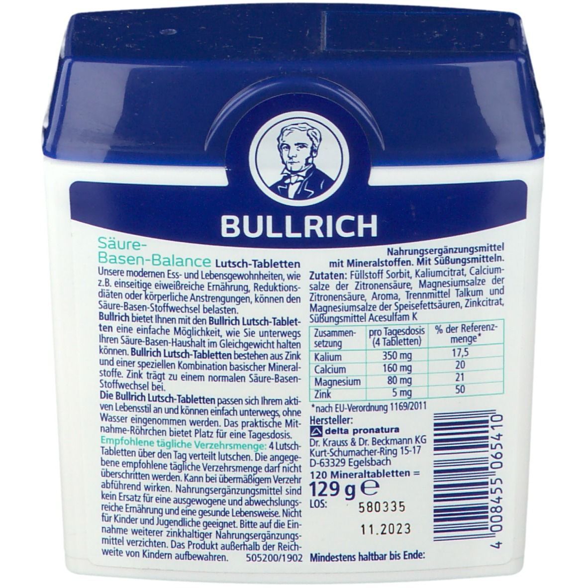 Bullrich Säure-Basen-Balance Lutschtabletten Minzgeschmack