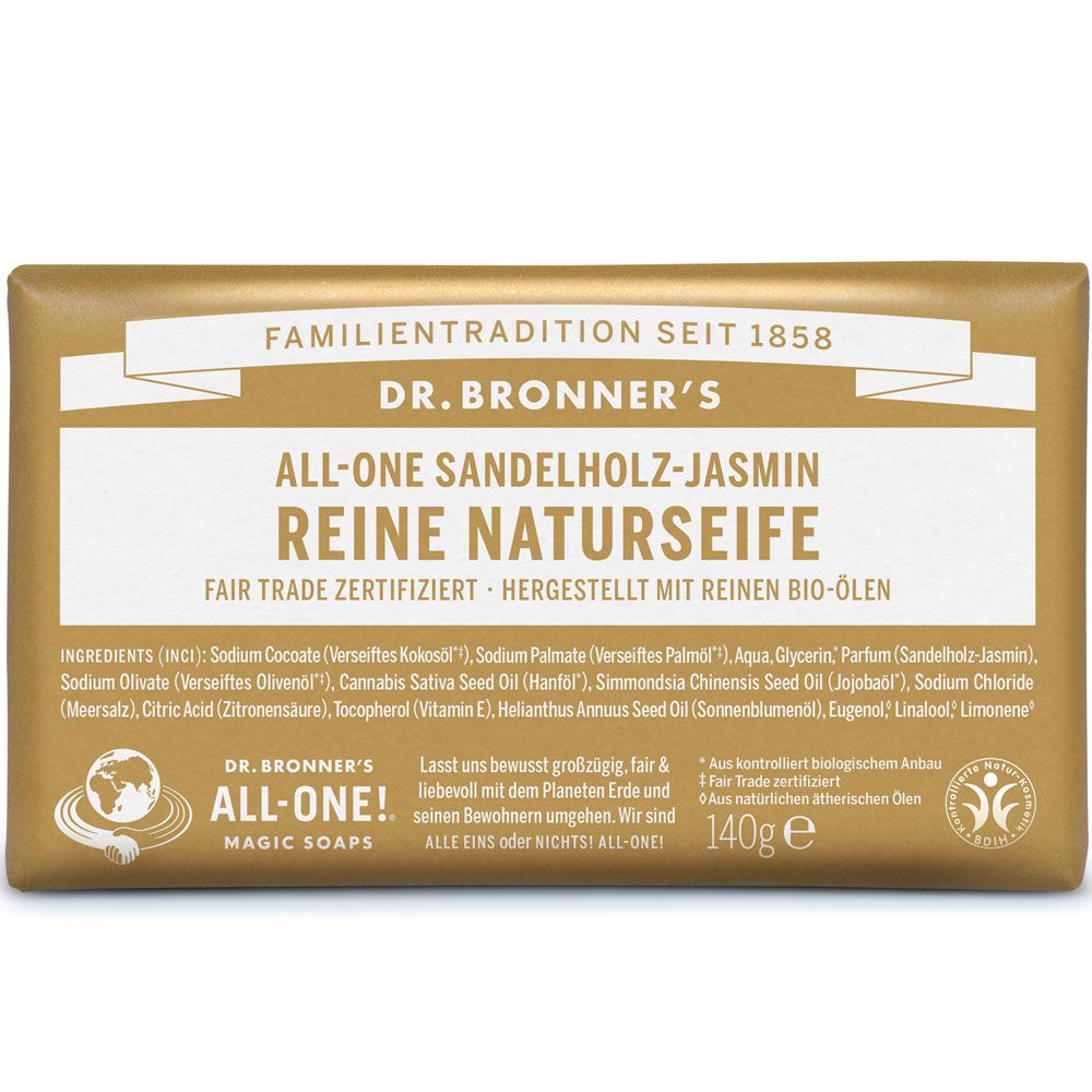 Dr. Bronners Reine Naturseife Sandelholz-Jasmin 140 g