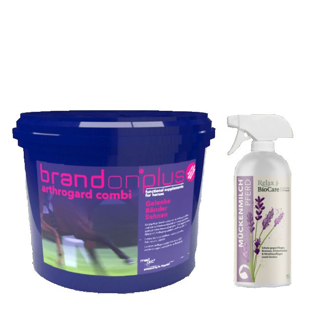 Brandon Plus arthrogard combi + Relax Biocare Mückenmilch für Pferde 3 kg