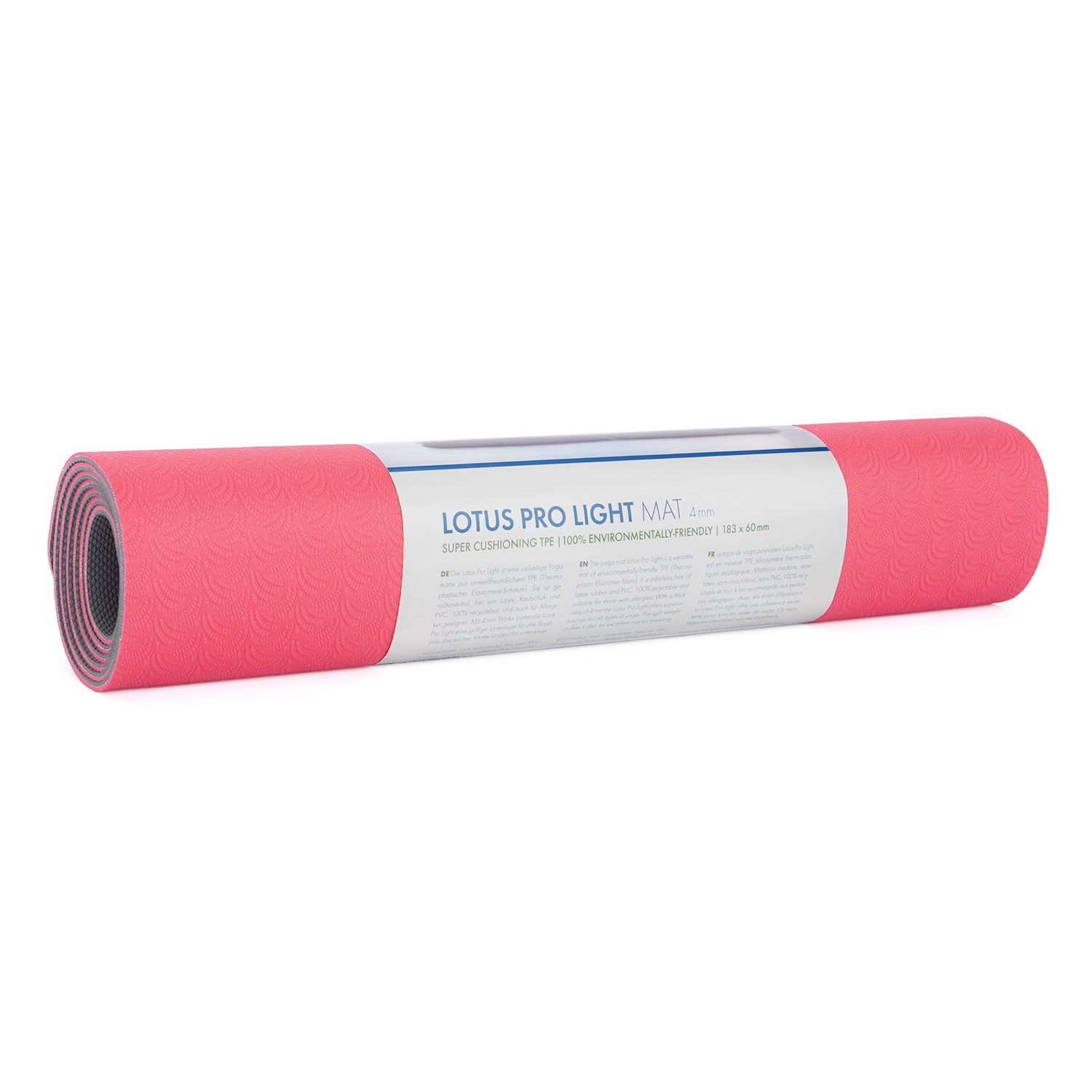 Yogamatte Lotus Pro LIGHT, TPE karminrot/anthrazit 943-R