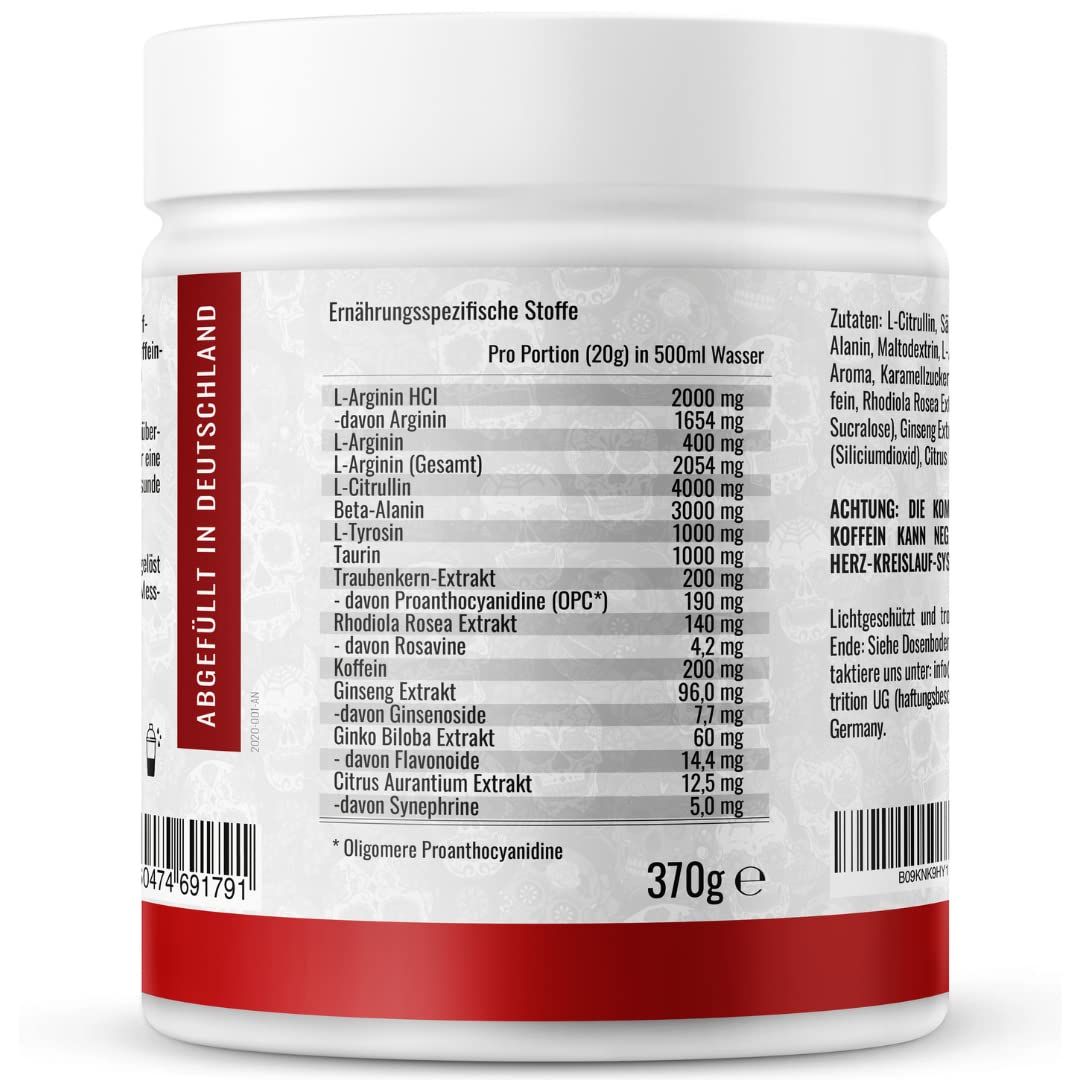 Gym Nutrition First Blood 2 Pre Workout Booster Pulver
