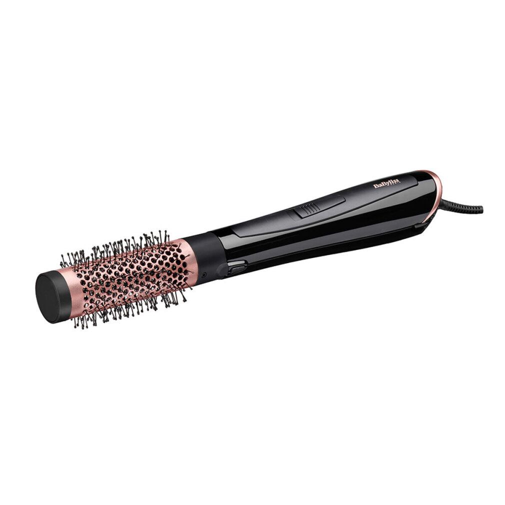 Haartrockner-Bürste. Schwarz und Roségold. BaByliss-Logo. Mit Kabel.