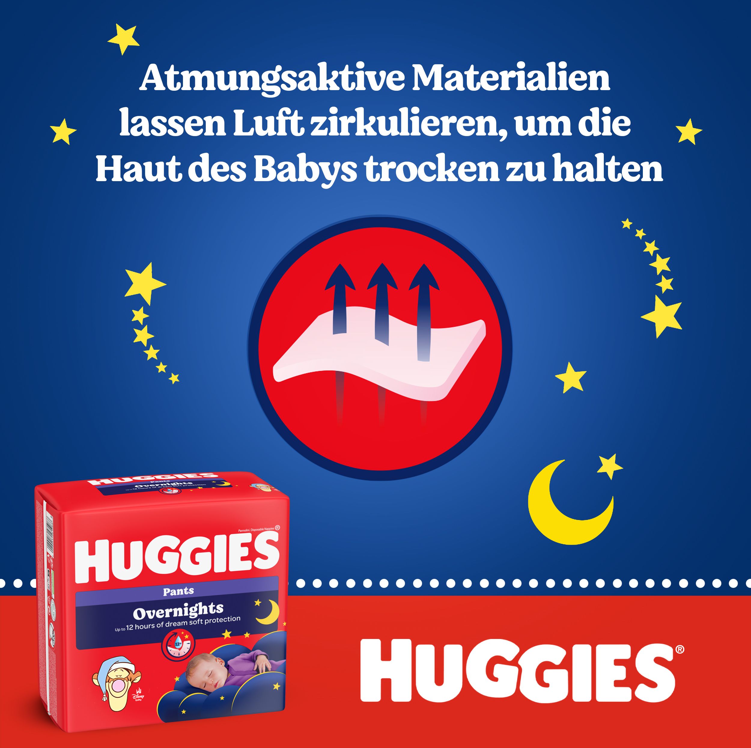 Huggies Overnight Pants Größe 6 (15-25 kg), Nachtwindeln