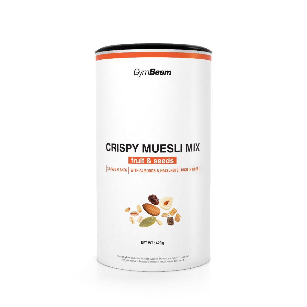 GymBeam Knuspermüsli Mix mit Haferflocken 420 g