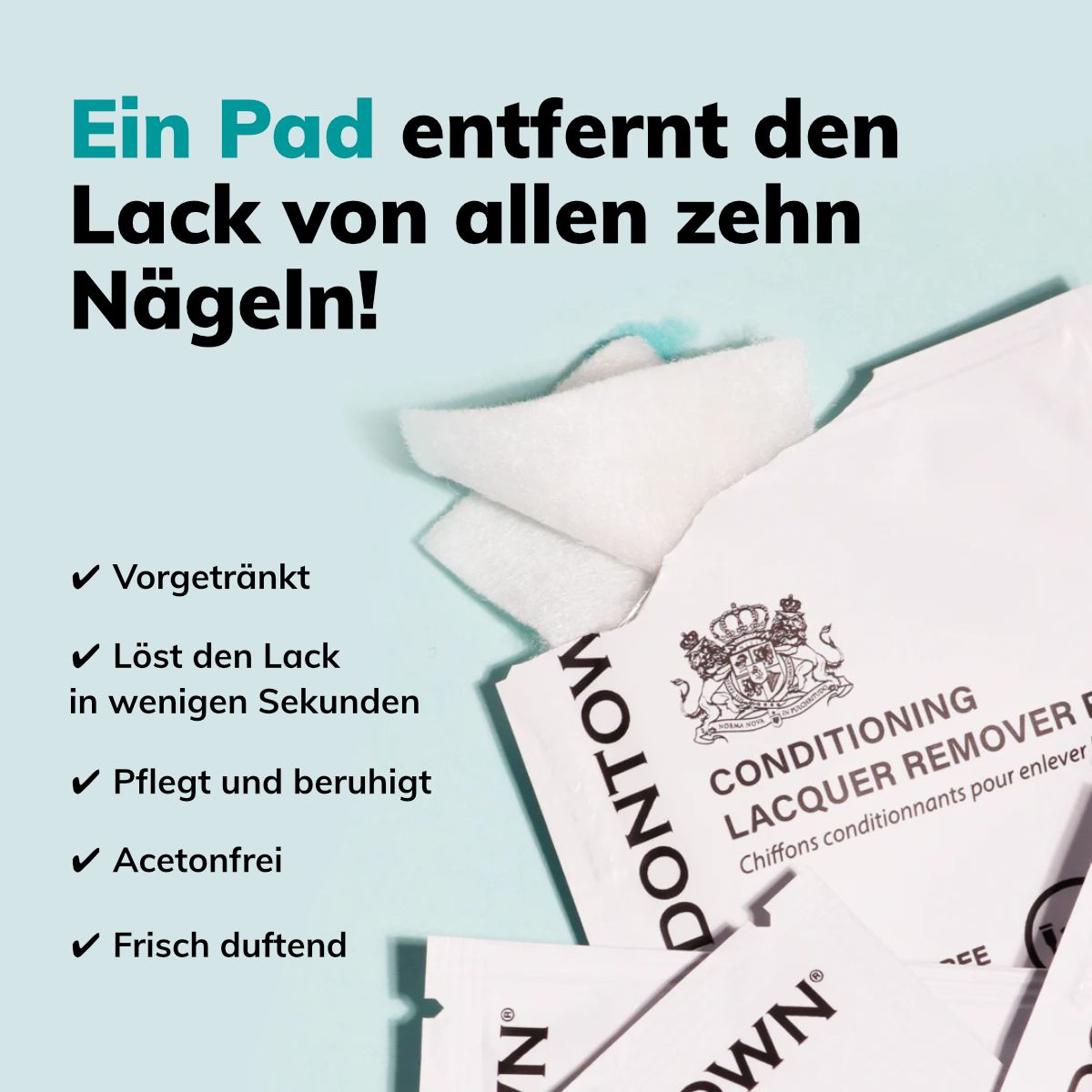 LONDONTOWN kur Pflegende Nagellackentferner-Tampons