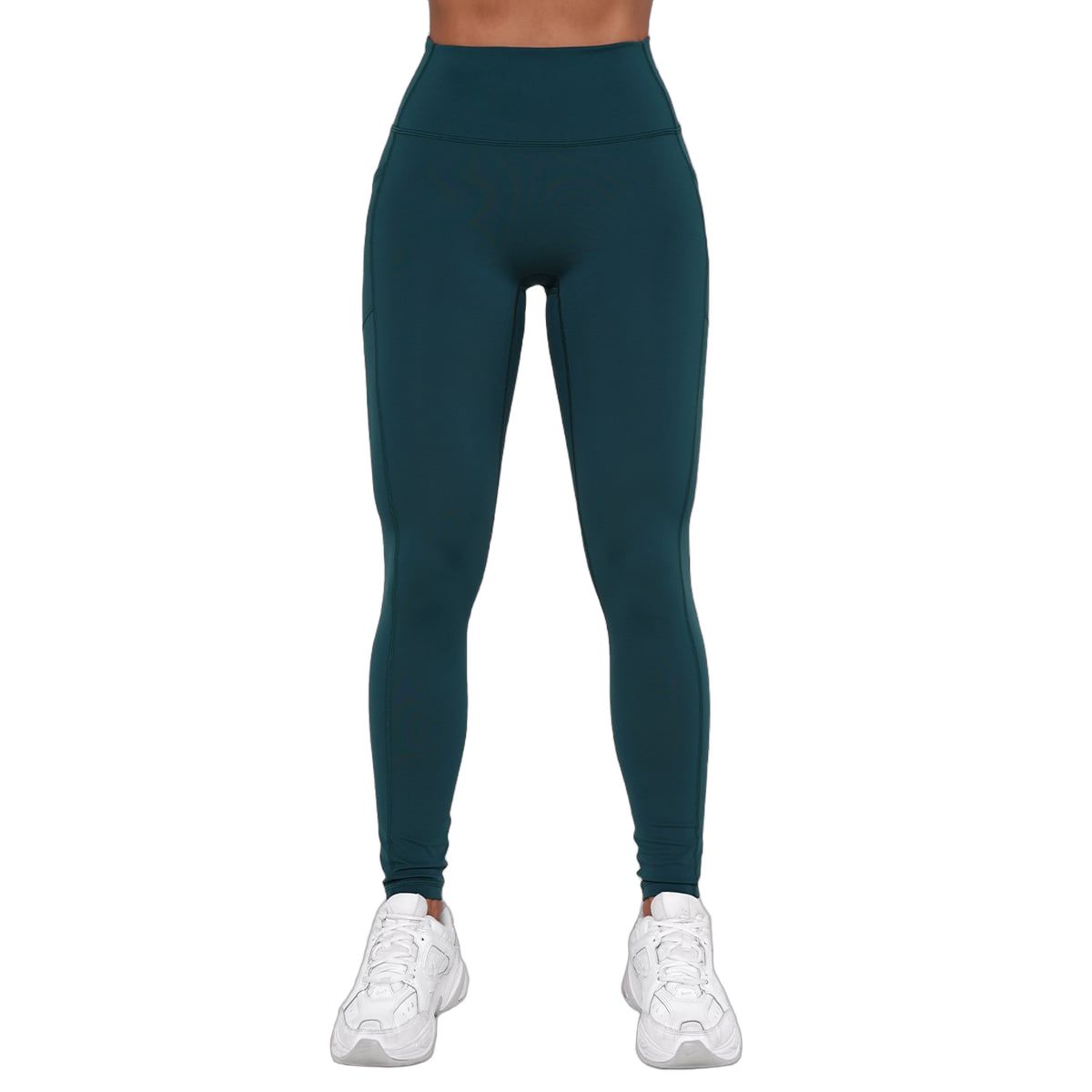GymBeam Leggings Damen mit hoher Taille, Seitentaschen und Ignite Modell Dunkelgrün