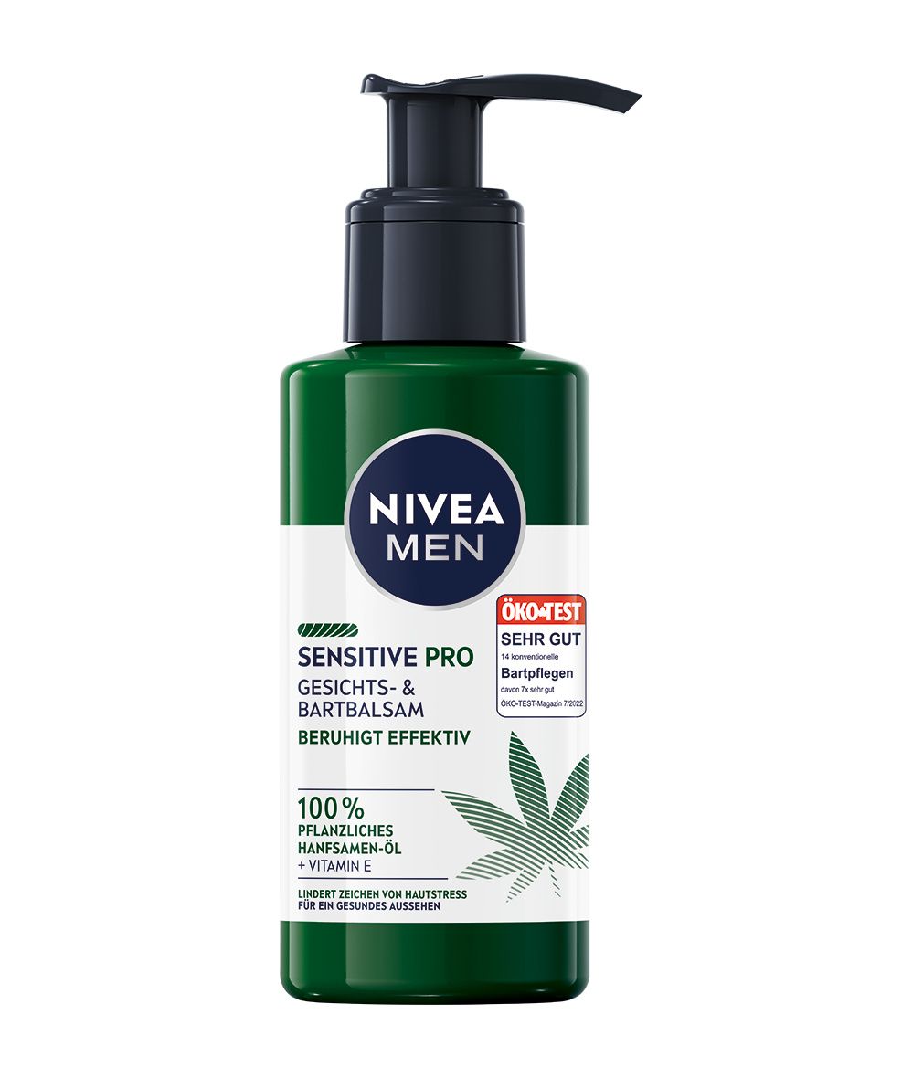 NIVEA MEN Gesichts- & Bartbalsam Sensitive Pro Hanfsamen-Öl o. Alkohol
