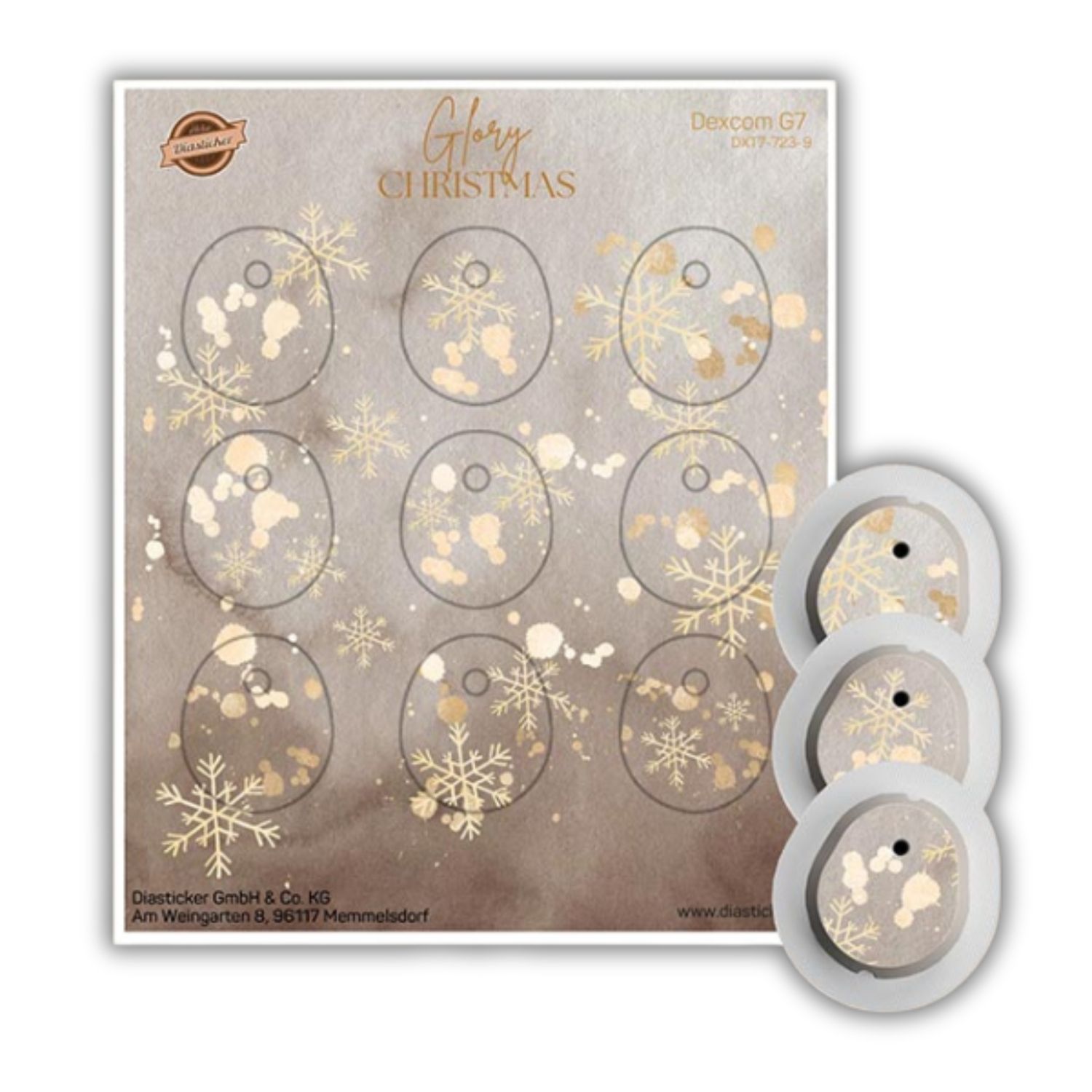 Diasticker® Dexcom G7 Stickerset "Glory Christmas"