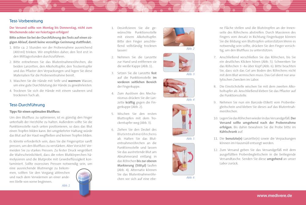 medivere diagnostics Allergo-Screen® Nahrungsmittel Bluttest