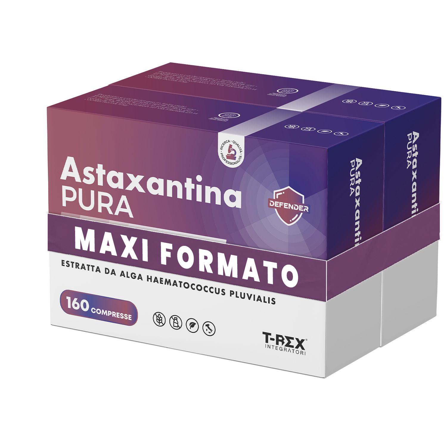 T-Rex Integratori Astaxantina Pura Compresse Supporto Antiossidante e Protezione Cellulare