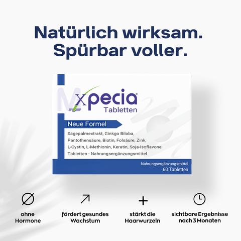 Xpecia Tabletten für Männer – Natürlicher DHT-Blocker gegen Haarausfall - 1 Stück