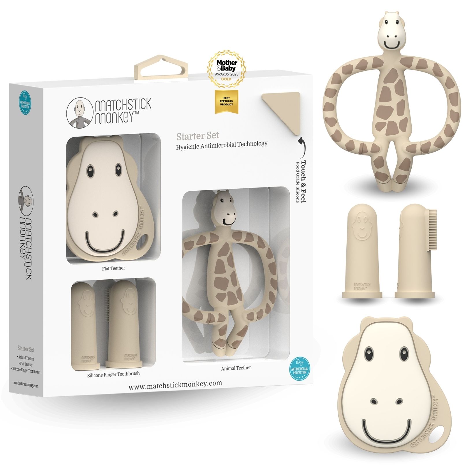 Matchstick Monkey Beißring Starter Set Giraffe