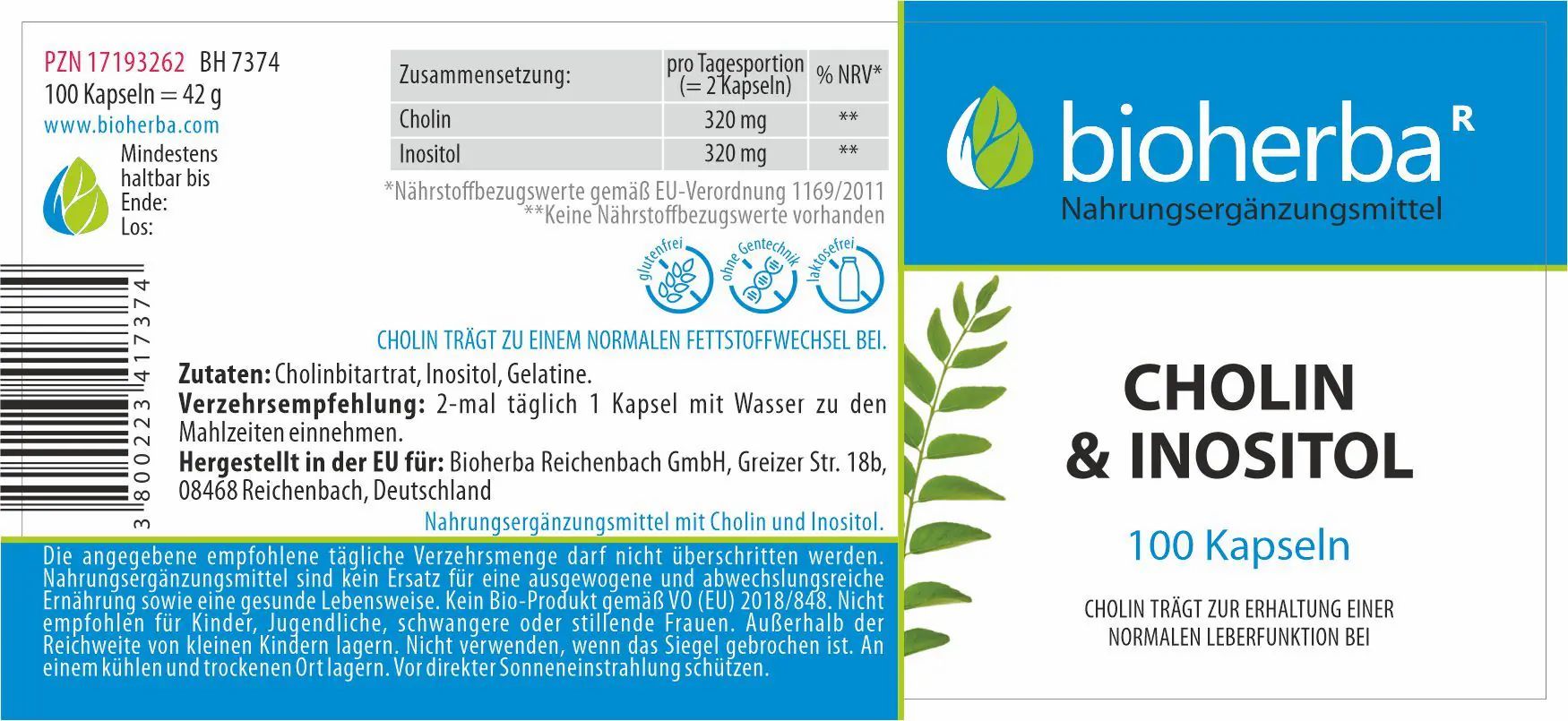 Bioherba Cholin & Inositol Kapseln