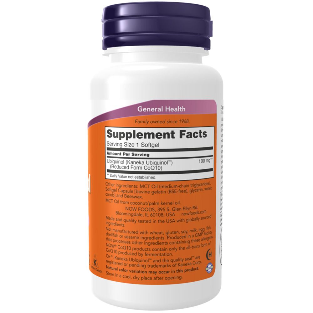 Now Foods, Ubiquinol, 100mg