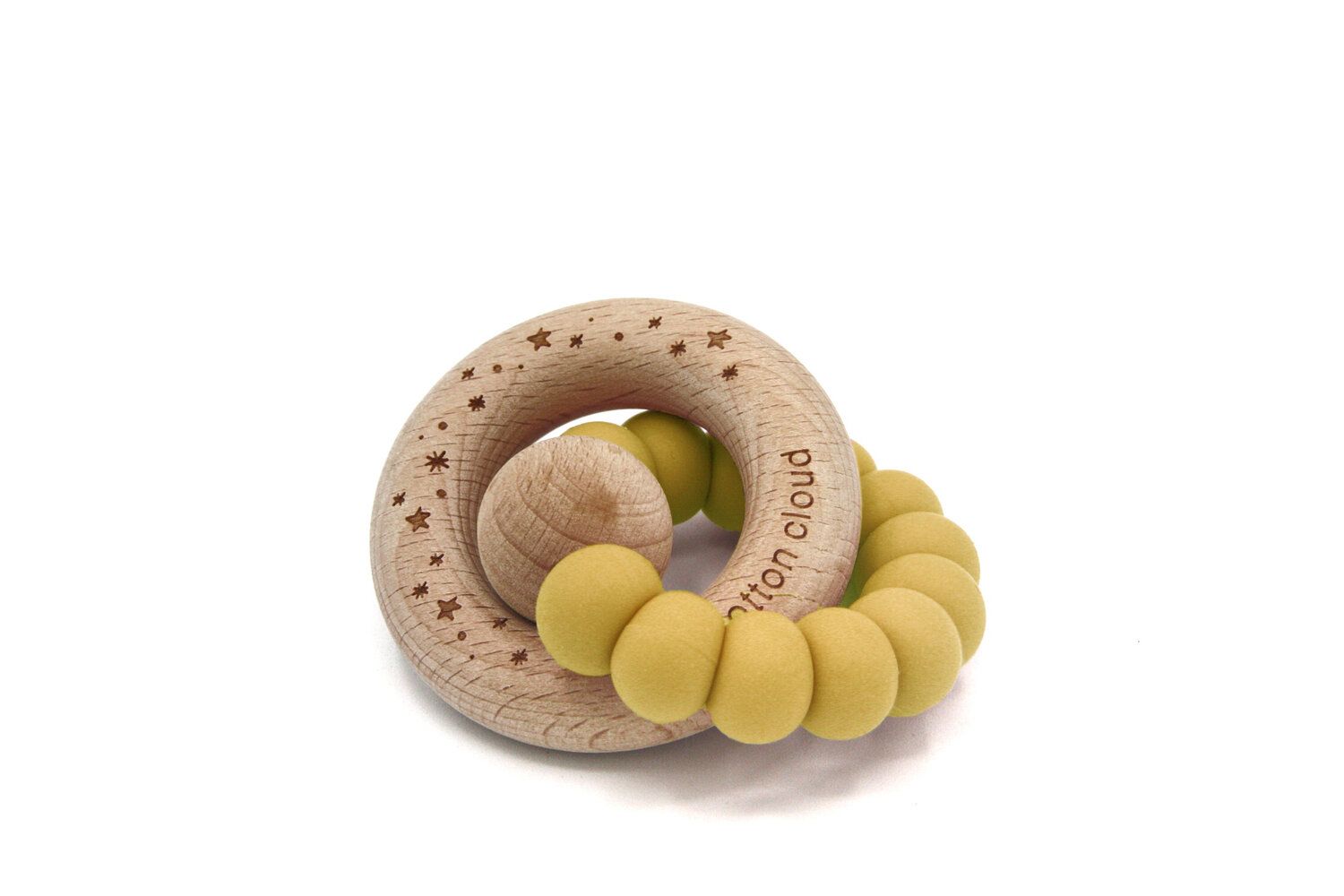 the cotton cloud Round Beißring Mustard