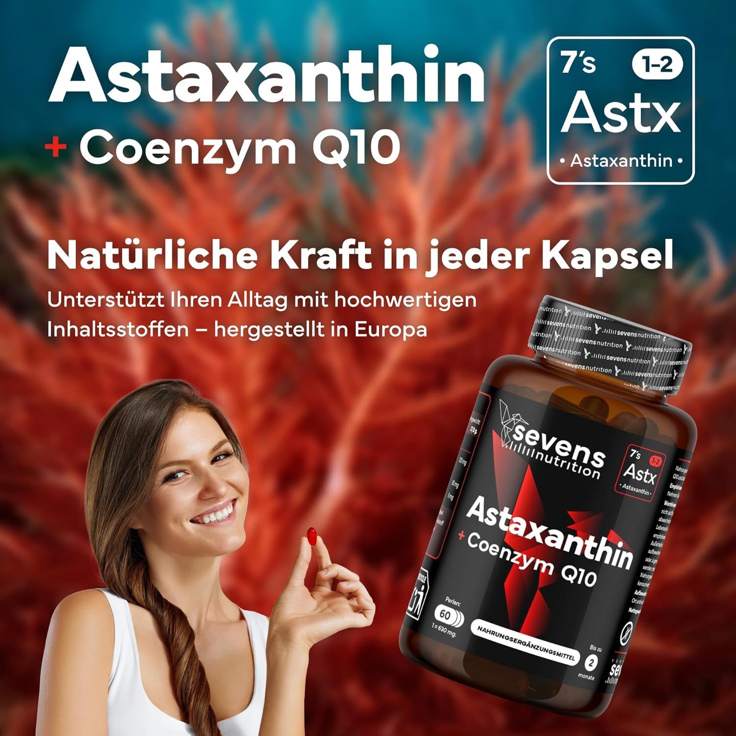 SEVENS NUTRITION Astaxanthin Kapseln