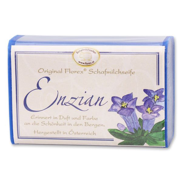 Florex - Schafmilchseife eckig Enzian