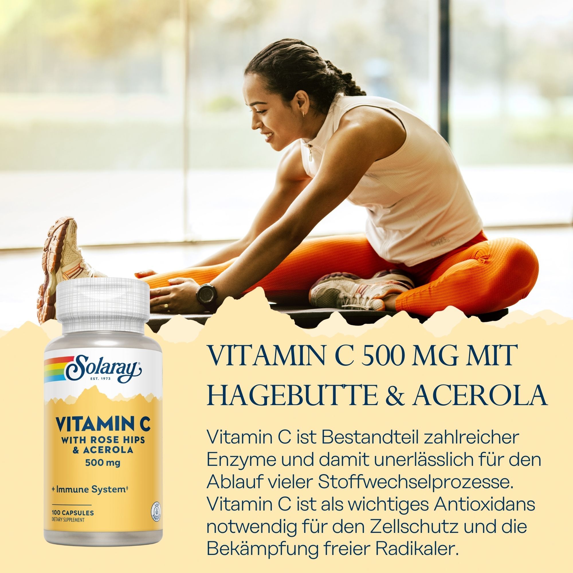 Solaray Vitamin C 500 mg mit Hagebutte & Acerola