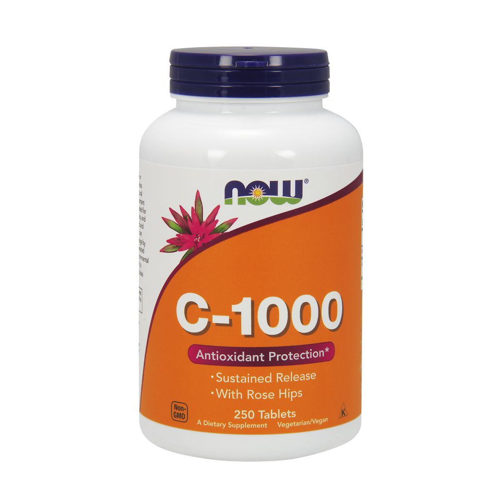 NOW Foods Vitamin C-1000 mit Hagebutten – Retardtabletten 250 St Tabletten