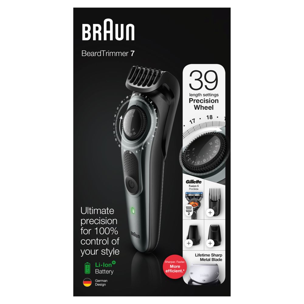 Braun - Trimmer fürs Gesicht "BeardTrimmer BT7220" in Grau