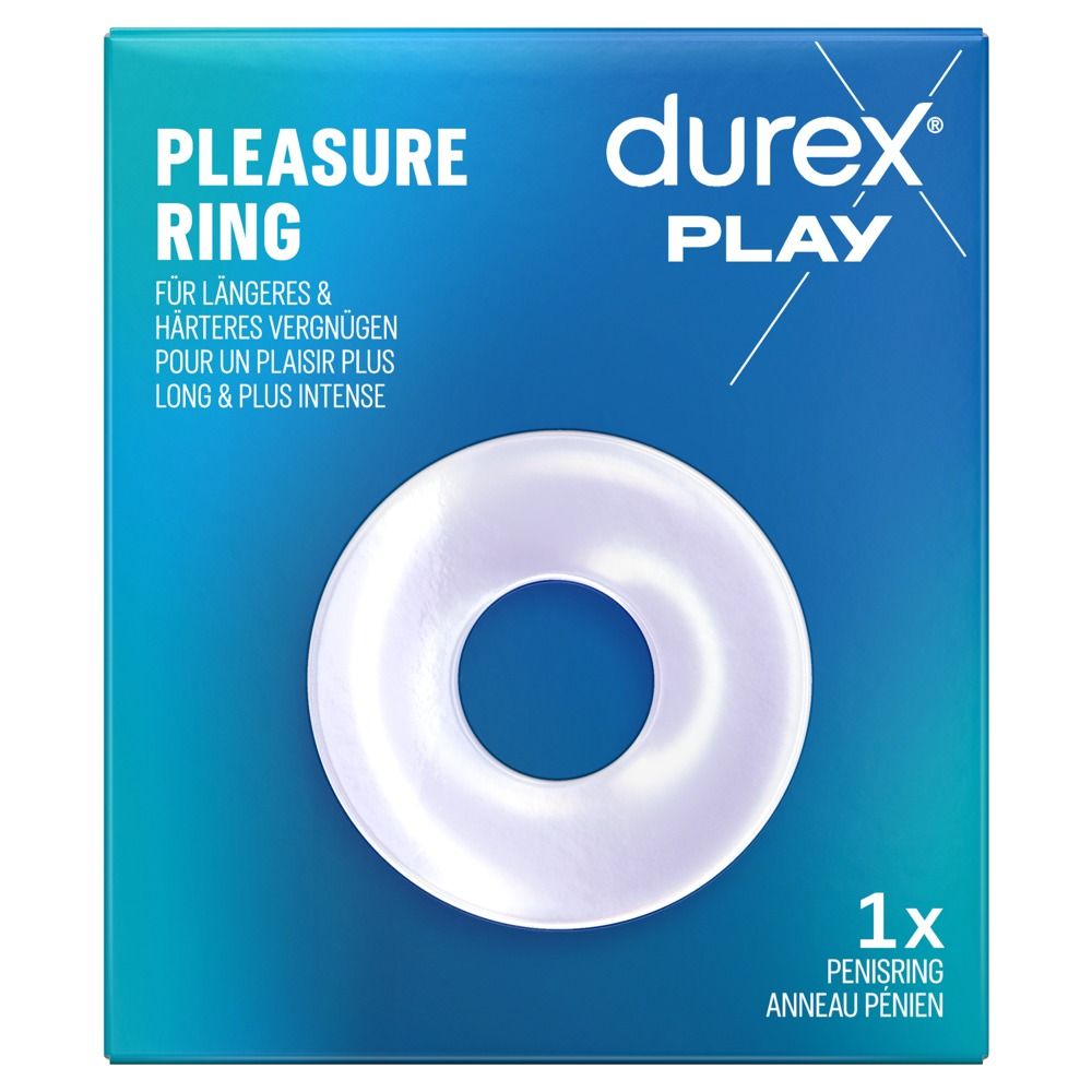 Durex Pleasure Ring Verpackung mit Ring-Abbildung und Produktinformationen.