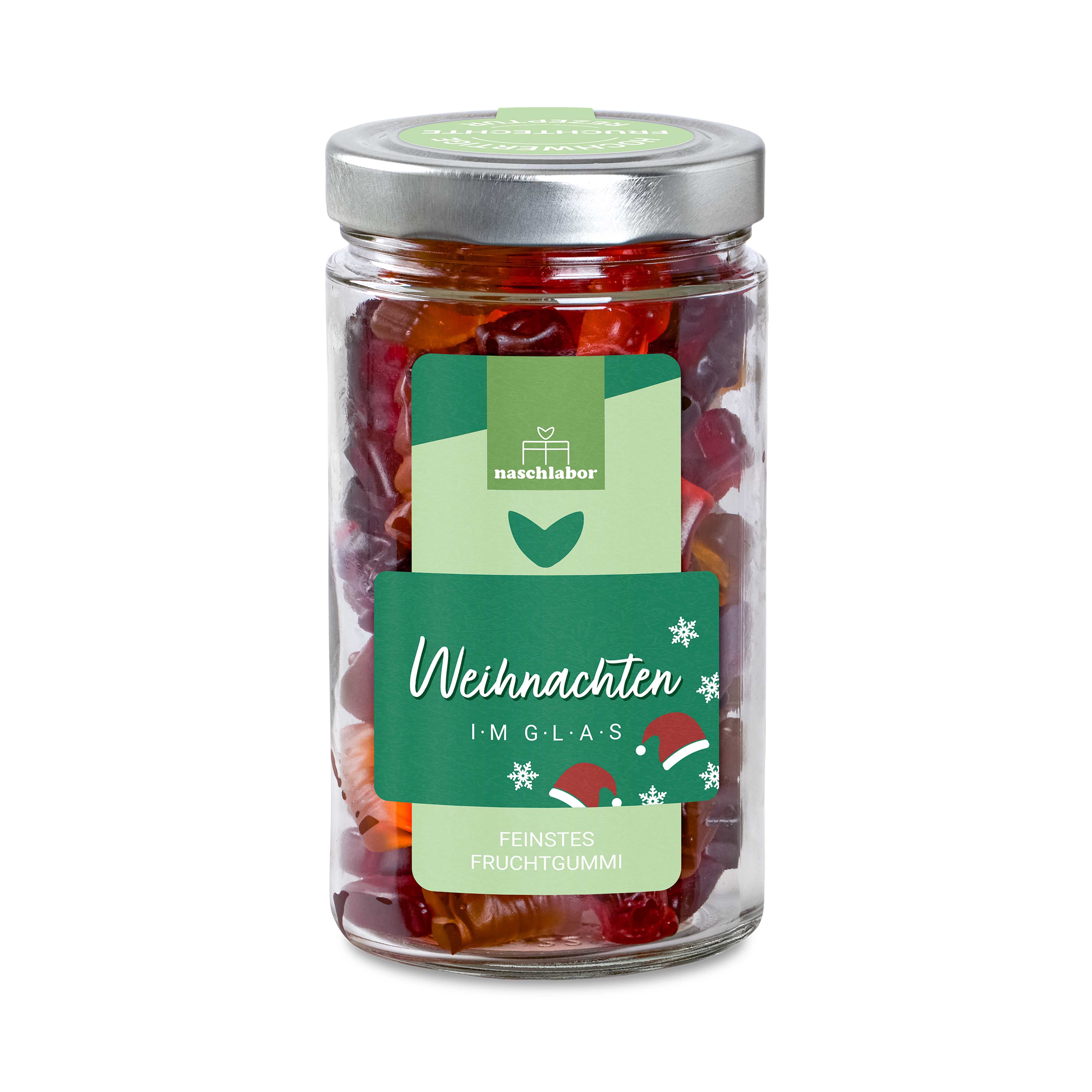 naschlabor Weihnachten im Glas Fruchtgummi im Geschenkglas