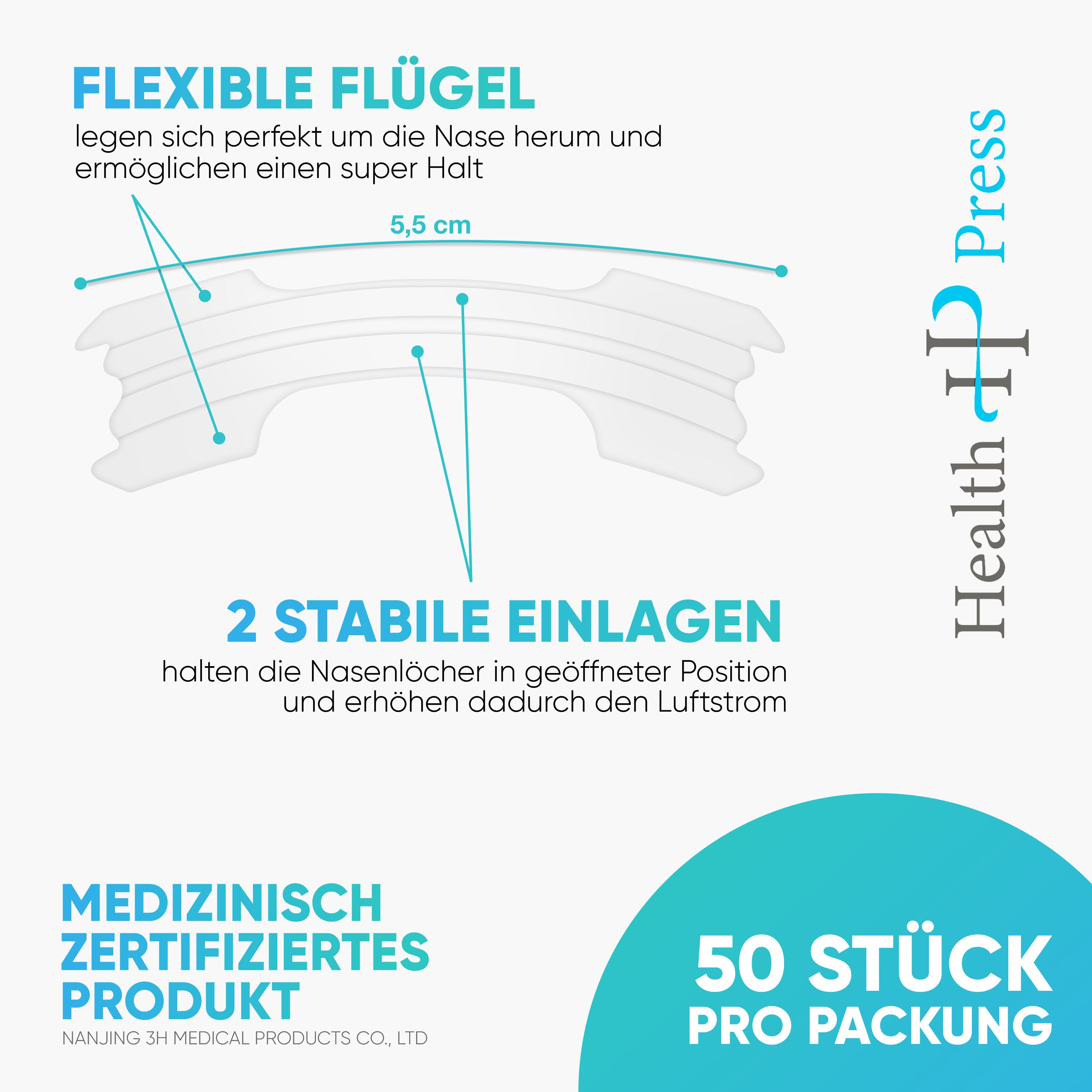 Health Press Nasenpflaster – Nasenstrips